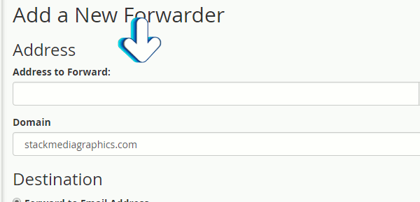 Email address to forward from Email address to forward from