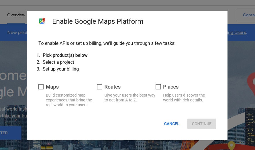 Google Maps Options