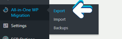 export menu option