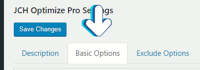 JCH Optimize basic options tab