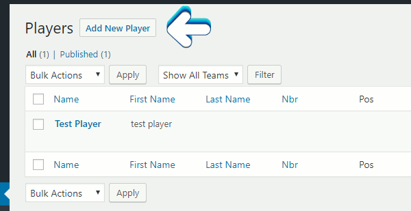 add new player add new player