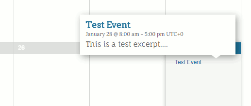 Event excerpt tooltip Event excerpt tooltip