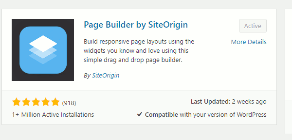 Page Builder by SiteOrigin